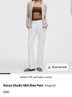 Lululemon Dance Studio Mid-Rise Pant - White
